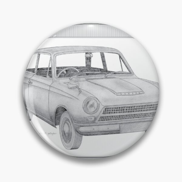 Item preview, Ford Consul Cortina 2 Door Saloon Hand-drawn designed and sold by Classic Car Art Drawings.