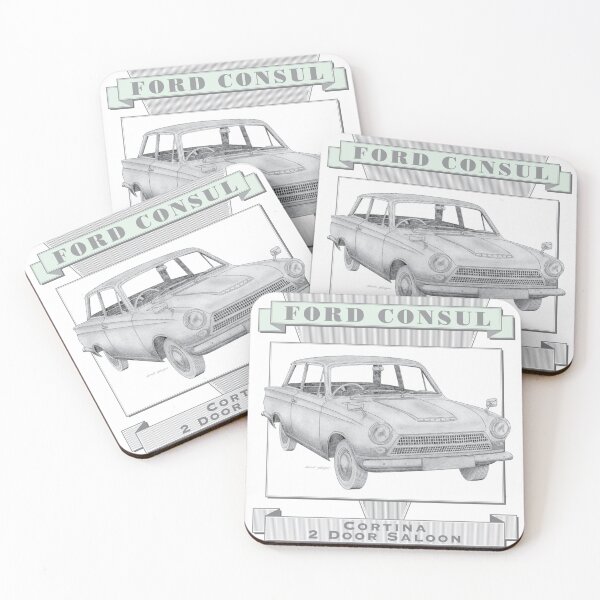 Item preview, Ford Consul Cortina 2 Door Saloon Hand-drawn designed and sold by Classic Car Art Drawings.