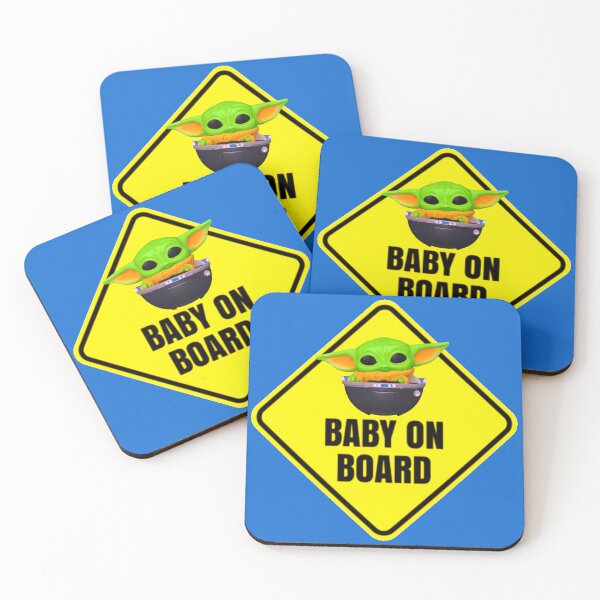 Item preview, Cute Baby Yoda On Board - Sci-Fi Child Star Car Warning Sign designed and sold by KAYAPO.