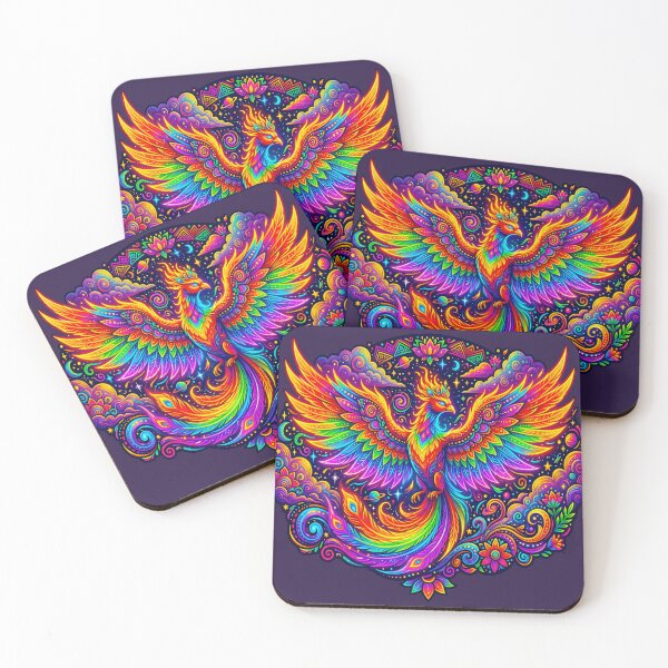 Item preview, Majestic Rainbow Phoenix Pride Mandala Celestial Galaxy Wings Art designed and sold by MT-Hub | Cute Aesthetic Art, Stickers & Phone Cases.