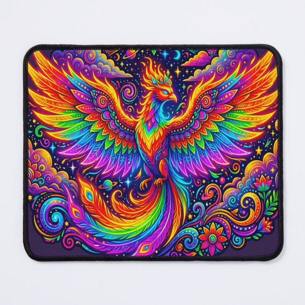 Item preview, Majestic Rainbow Phoenix Pride Mandala Celestial Galaxy Wings Art designed and sold by MT-Hub | Cute Aesthetic Art, Stickers & Phone Cases.