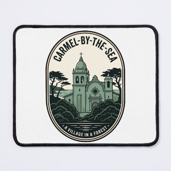 Item preview, Vintage Carmel-by-the-Sea California Mission Travel Badge designed and sold by k3rstman1.