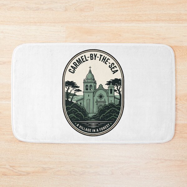 Item preview, Vintage Carmel-by-the-Sea California Mission Travel Badge designed and sold by k3rstman1.