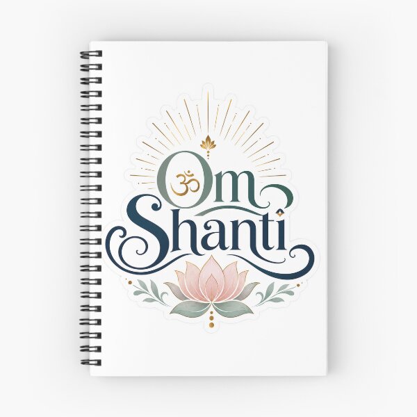 Item preview, Om Shanti Spiritual Typography Design designed and sold by ArtsyExplorer.