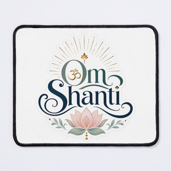 Item preview, Om Shanti Spiritual Typography Design designed and sold by ArtsyExplorer.