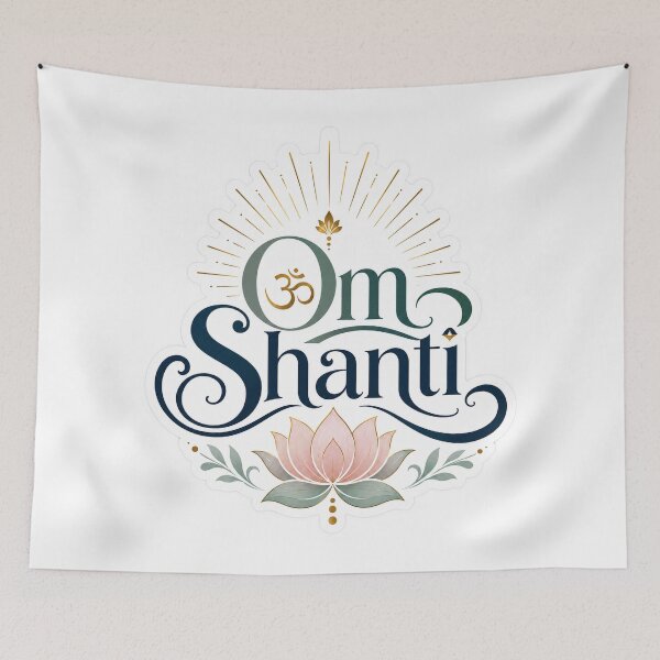 Item preview, Om Shanti Spiritual Typography Design designed and sold by ArtsyExplorer.