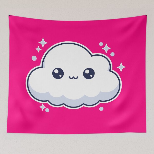 Item preview, Cute Sparkly Kawaii Cloud designed and sold by pistoniya7 ⭐⭐⭐⭐⭐.