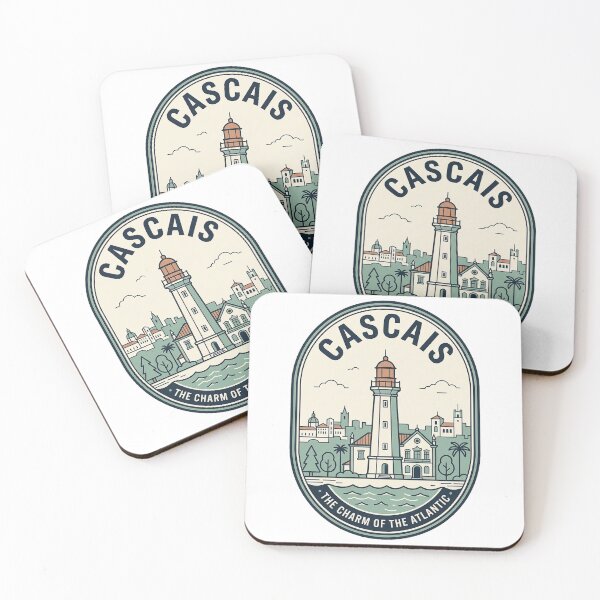 Item preview, Cascais Portugal Coastal Lighthouse Vintage Travel Badge designed and sold by k3rstman1.