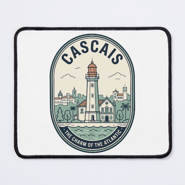 Item preview, Cascais Portugal Coastal Lighthouse Vintage Travel Badge designed and sold by k3rstman1.