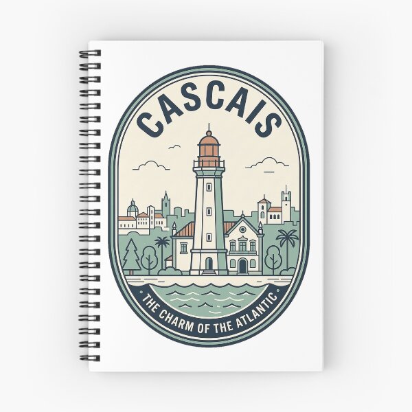 Item preview, Cascais Portugal Coastal Lighthouse Vintage Travel Badge designed and sold by k3rstman1.