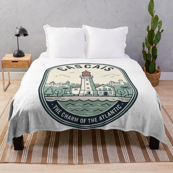 Item preview, Cascais Portugal Coastal Lighthouse Vintage Travel Badge designed and sold by k3rstman1.