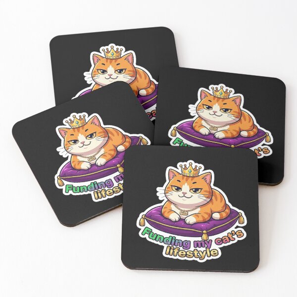 Item preview, Funding My Cat's Lifestyle Luxury Cat Sticker designed and sold by Cat Meme Fund.