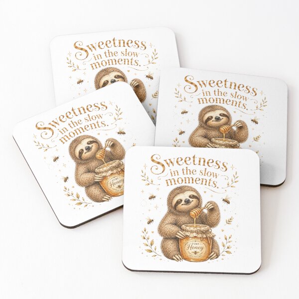 Item preview, Sweetness In The Slow Moments Honey Sloth Cottagecore designed and sold by AQUILAKREO.