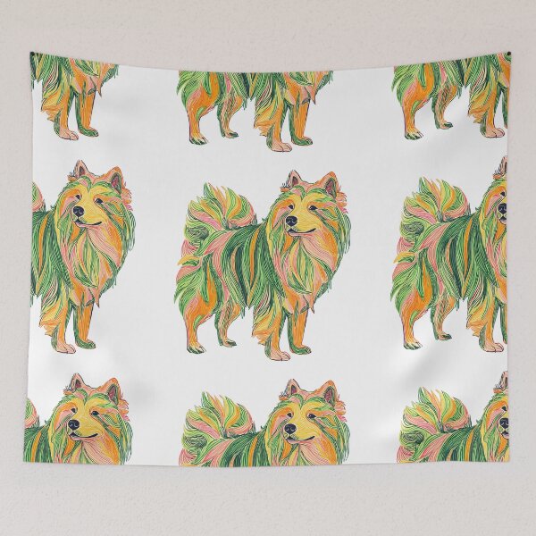 Item preview, Colorful Chow chow puppy dog designed and sold by MendaciousMina.