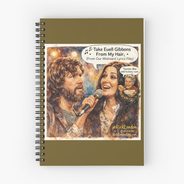 Item preview, Take Euell Gibbons From My Hair – Funny Misheard Lyrics Cartoon designed and sold by Rick London Gifts.