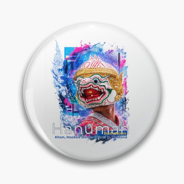 Item preview, Hanuman Ramakien Thailand Cute Travel Graphic – Welcome Thailand Khon Masked Dance Art designed and sold by Beeform.