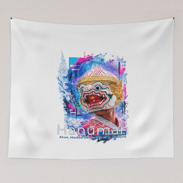 Item preview, Hanuman Ramakien Thailand Cute Travel Graphic – Welcome Thailand Khon Masked Dance Art designed and sold by Beeform.