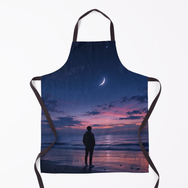Item preview, Alone Under the Moon Beach Night Aesthetic designed and sold by AMICO77.