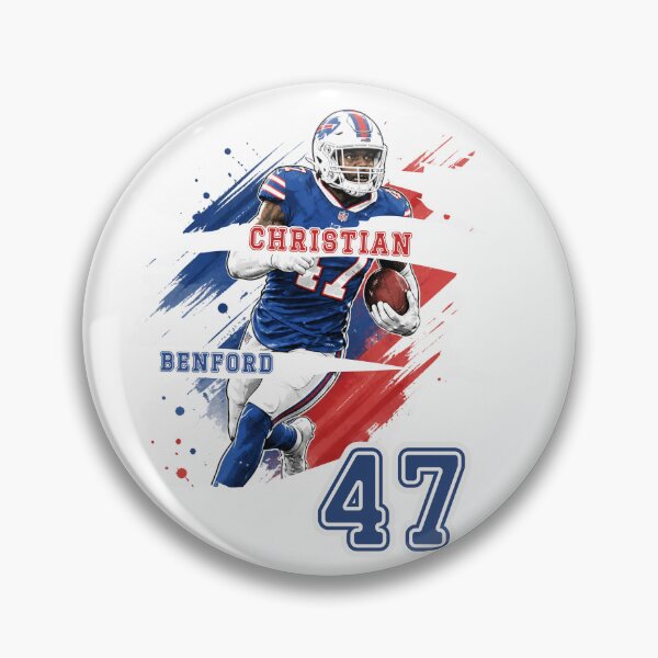 Item preview, Christian Benford 47 Dynamic Buffalo Football Art designed and sold by Thogan0416.