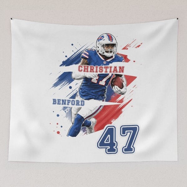 Item preview, Christian Benford 47 Dynamic Buffalo Football Art designed and sold by Thogan0416.