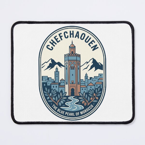 Item preview, Chefchaouen Morocco Blue Pearl Travel Badge designed and sold by k3rstman1.