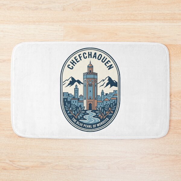 Item preview, Chefchaouen Morocco Blue Pearl Travel Badge designed and sold by k3rstman1.