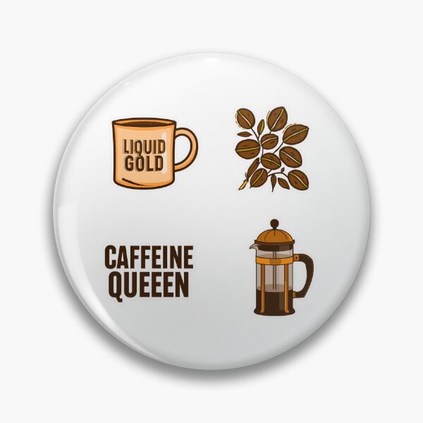 Item preview, Coffee Lover Sticker Pack – Caffeine Queen Vector Set designed and sold by Kavya Art.