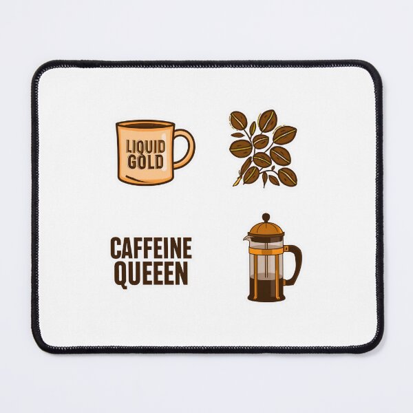 Item preview, Coffee Lover Sticker Pack – Caffeine Queen Vector Set designed and sold by Kavya Art.