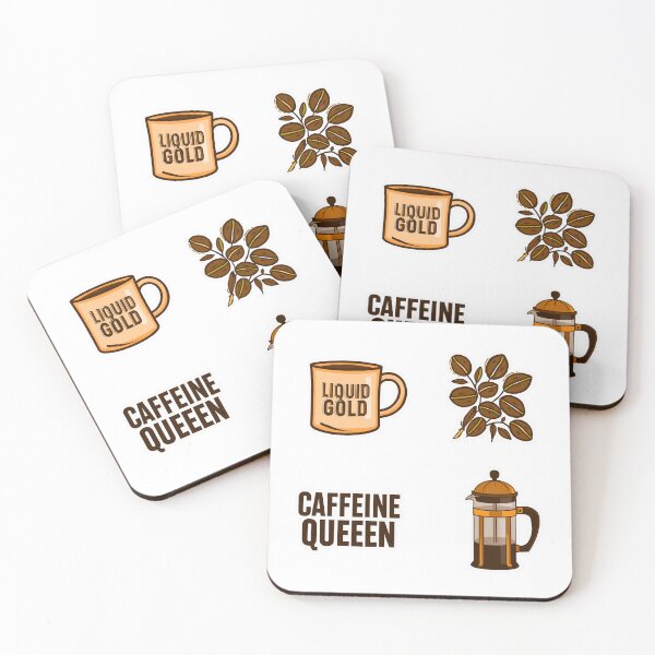 Item preview, Coffee Lover Sticker Pack – Caffeine Queen Vector Set designed and sold by Kavya Art.