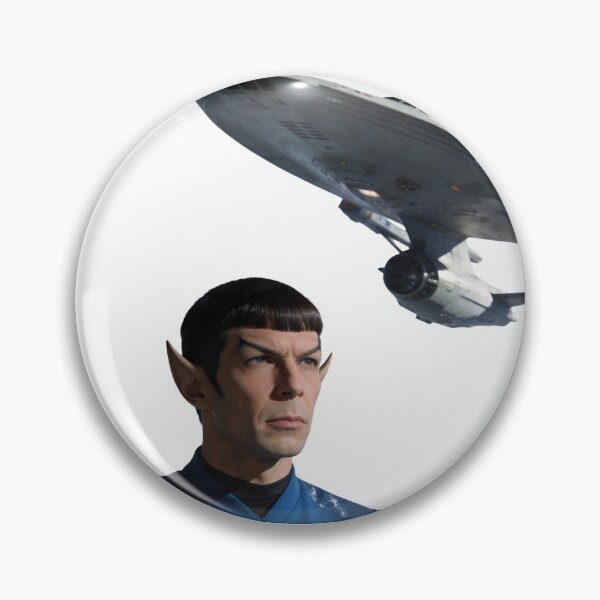 Item preview, Spock and the Starship Enterprise: Star Trek TOS Art Print designed and sold by VaniTrek.