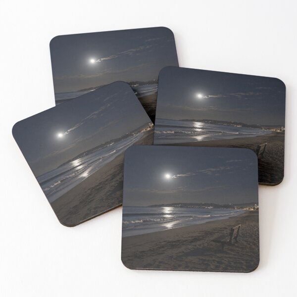 Item preview, Moonlit Beach Bench Peaceful Coastal Escape designed and sold by AMICO77.