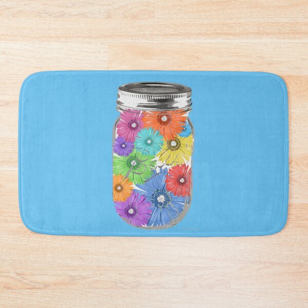 Item preview, Mason Jar Of Flowers Colorful Fun Daisy Botanical Art designed and sold by Sharon Cummings Art.