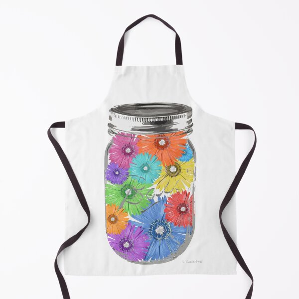 Item preview, Mason Jar Of Flowers Colorful Fun Daisy Botanical Art designed and sold by Sharon Cummings Art.