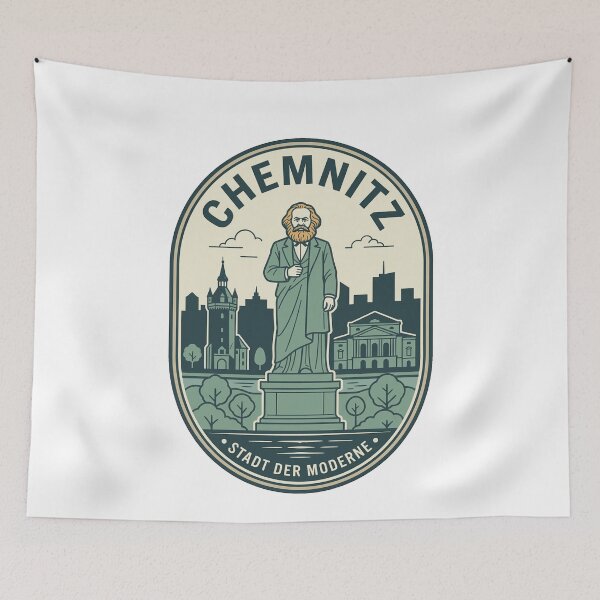 Item preview, Vintage Chemnitz Karl Marx Monument Travel Badge designed and sold by k3rstman1.