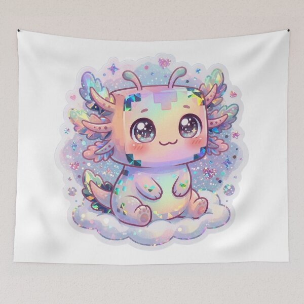 Item preview, Cute axolotl | Pixel art fan designed and sold by Pandora´s Box.