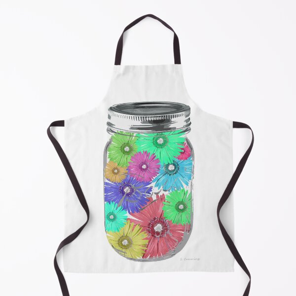 Item preview, Mason Jar Of Daisy Flowers Colorful Fun Botanical Art designed and sold by Sharon Cummings Art.