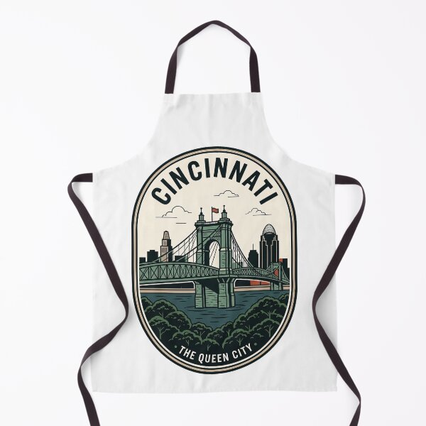 Item preview, Vintage Cincinnati Ohio Queen City Skyline Badge designed and sold by k3rstman1.
