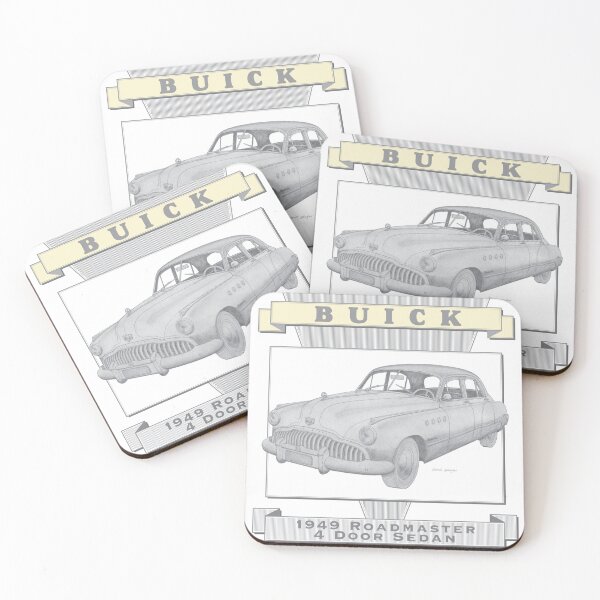 Artikelvorschau, Buick Roadmaster 1949 4-türige Limousine, handgezeichnet entworfen und verkauft von Classic Car Art Drawings.