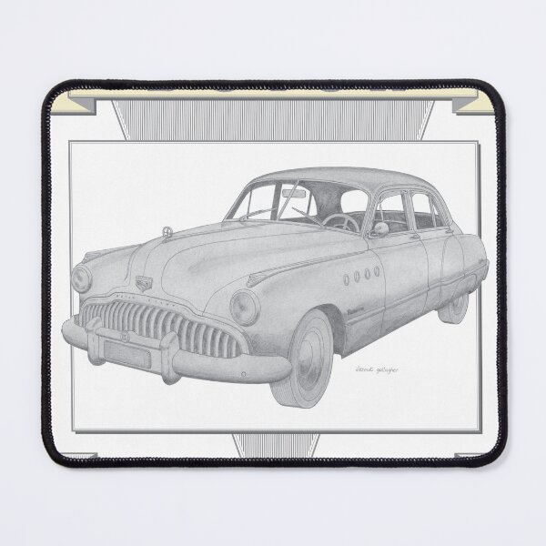 Item preview, Buick Roadmaster 1949 4 Door Sedan Hand-drawn designed and sold by Classic Car Art Drawings.