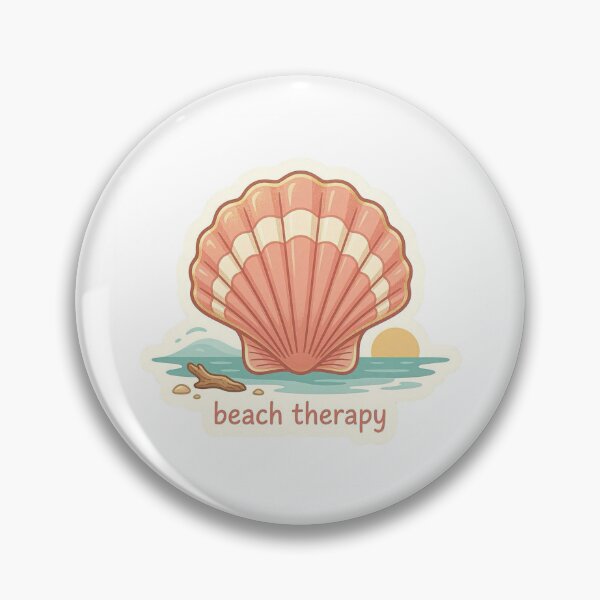 Item preview, Beach Therapy Cute Sea Shell Quote designed and sold by brandingpro.