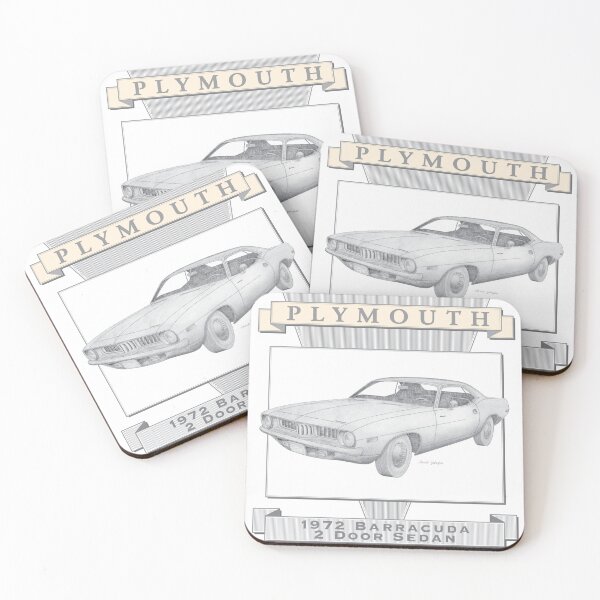 Item preview, Plymouth Barracuda 1972 2 Door Sedan Hand-drawn designed and sold by Classic Car Art Drawings.