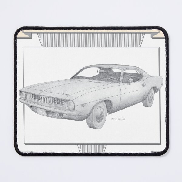 Item preview, Plymouth Barracuda 1972 2 Door Sedan Hand-drawn designed and sold by Classic Car Art Drawings.