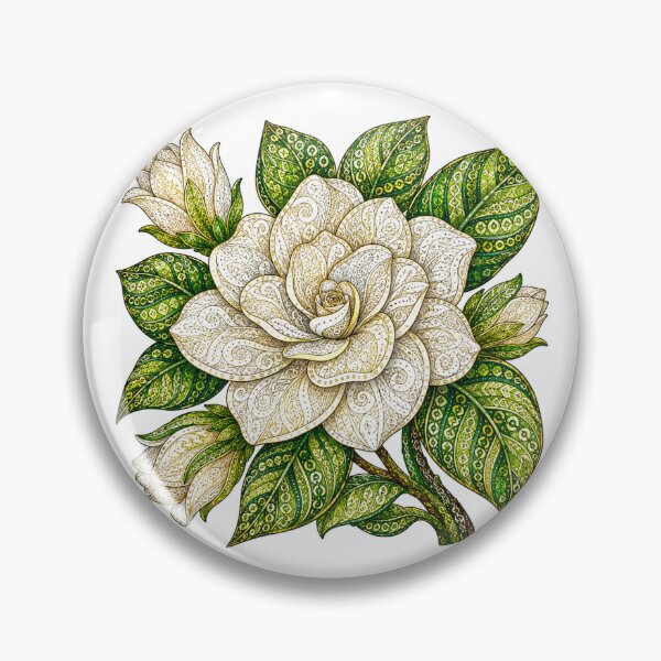 Item preview, Intricate Gardenia designed and sold by PaintedbyCarol.