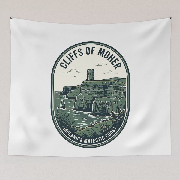 Item preview, Vintage Cliffs of Moher Ireland Travel Badge designed and sold by k3rstman1.