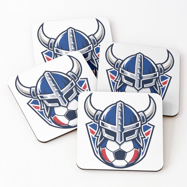 Item preview, Iceland Viking Soccer Fan Emblem designed and sold by JaaGo PopLab.