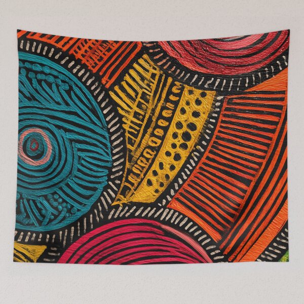 Item preview, Australian Aboriginal Art Tribal Wall Painting designed and sold by GrinGalore.