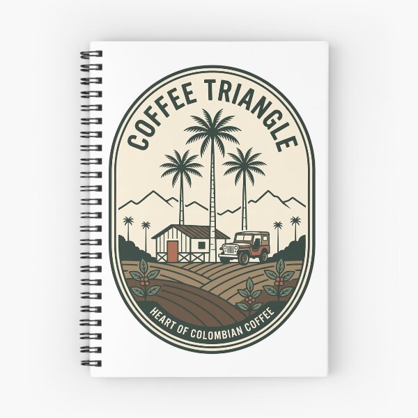 Item preview, Vintage Colombian Coffee Triangle Landscape Jeep Badge designed and sold by k3rstman1.