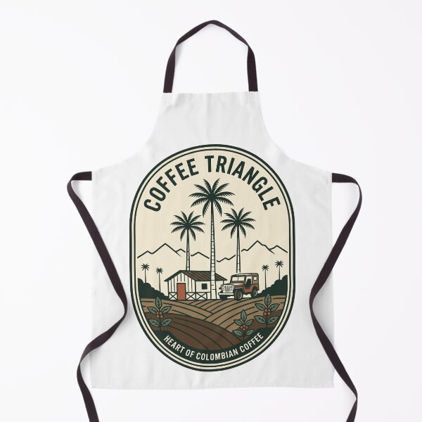 Item preview, Vintage Colombian Coffee Triangle Landscape Jeep Badge designed and sold by k3rstman1.
