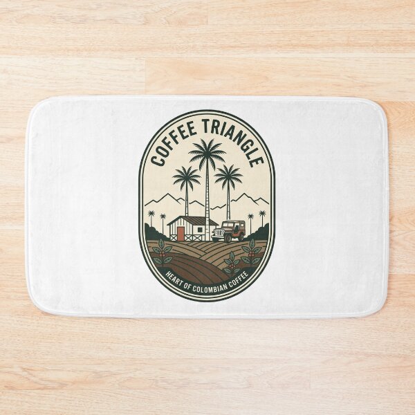 Item preview, Vintage Colombian Coffee Triangle Landscape Jeep Badge designed and sold by k3rstman1.