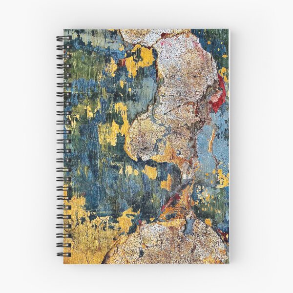Item preview,    Aqua Blue Red and Yellow Shabby Chic Grunge wall Texture spain. designed and sold by Jonnekesart.